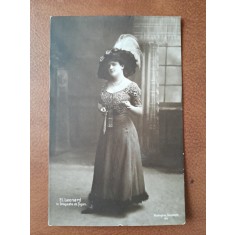 Fotografie tip carte postala, El. Leonard in piesa Dragoste de Tigan, inceput de secol XX