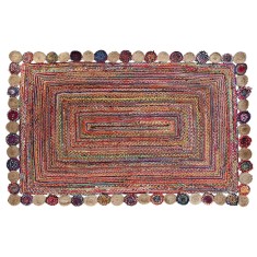 Covor DKD Home Decor Bumbac Multicolor Iută (200 x 290 x 1 cm)
