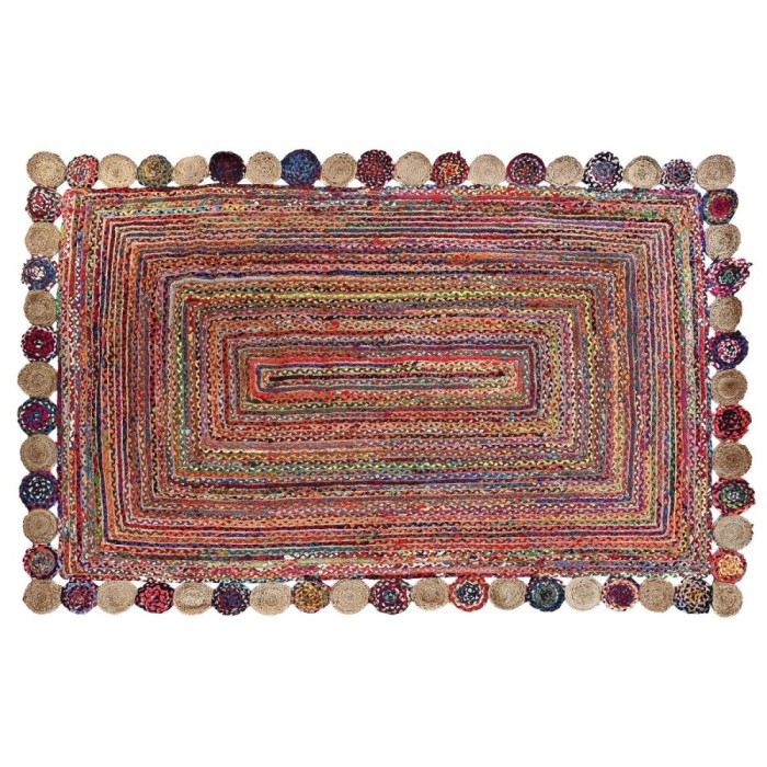 Covor DKD Home Decor Bumbac Multicolor Iută (200 x 290 x 1 cm)
