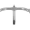 Ghidon Condor, otel, latime 545mm, &Oslash;22.2, culoare argintiu, cu manere de frana Cod:484000420RM