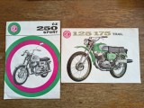 Lot 3 afise format A4 cu motocicleta CZ 125/175 si Cz 250 / CD1P