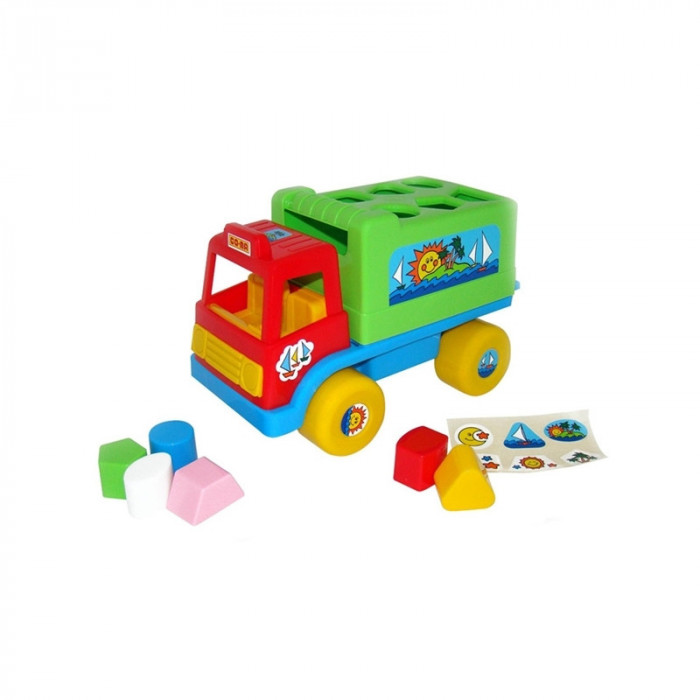 Camion educativ+forme, 26x16x17 cm, Cavallino