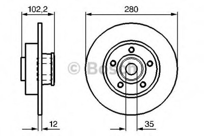 Disc frana RENAULT TRAFIC II platou / sasiu (EL) (2001 - 2014) BOSCH 0 986 479 271 foto