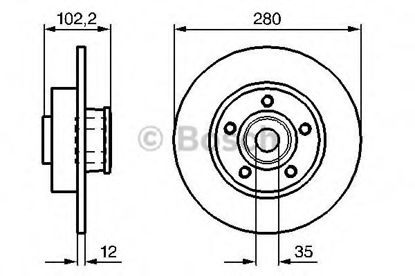 Disc frana RENAULT TRAFIC II platou / sasiu (EL) (2001 - 2014) BOSCH 0 986 479 271