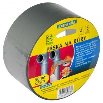Banda adeziva pentru etanseizare tevi, PVC, argintiu, 48mm x 10m, Strend Pro KL-PD foto
