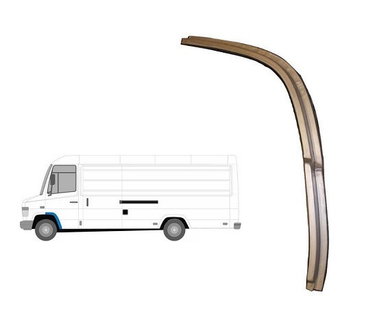 Segment interior reparatie aripa fata Mercedes 512d-814 Da, (Vario) 09.1996-, fata, Stanga, spate; metal; in exterior element