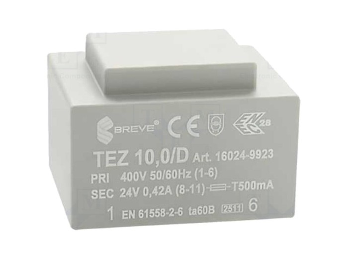 Transformator &icirc;ncapsulat 10VA 400VAC 24V PCB