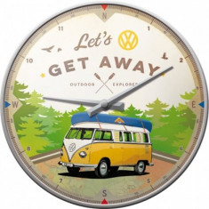 Ceas de perete - VW Bulli - Let&amp;#039;s Get Away - ?31 cm foto