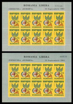 Romania Exil - 2 Minicoli EUROPA 1965 dt + ndt, rezistenta anticomunista foto
