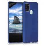 Husa pentru Samsung Galaxy A21s, Silicon, Albastru, 52495.64, Carcasa, Kwmobile