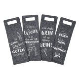 Geantă pentru sticlă din fetru, set de 4