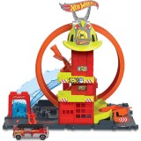 Set de joaca Hot Wheels City - Super Loop Fire Station, Mattel