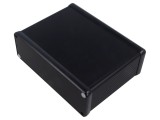 Carcasă aluminiu neagră HAMMOND 1455 cu panou 165x120x51,5mm