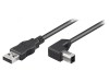 Cablu USB 2.0 A-B 3m unghiat negru PVC, Goobay