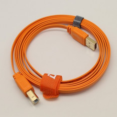 Cablu USB A tata - USB B tata, ultra slim, Dtech, lungime 1,8m - 127978