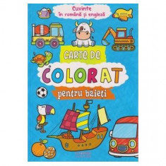 Carte de colorat pentru baieți. Cuvinte în română și engleză - Paperback - *** - Flamingo