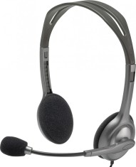 CASTI Logitech, &amp;quot;H111&amp;quot;, cu fir, standard, utilizare multimedia, call center, microfon pe brat, conectare prin Jack 3.5 mm, negru, &amp;quot;981-000593&amp;quot;, (timbr foto