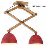 VidaXL Lampă de tavan 25 W, roșu uzat, 29x18x85 cm, E27
