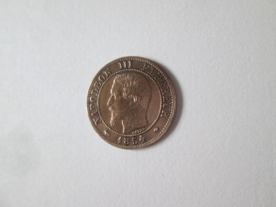 Franta 1 Centime 1854 MA(Marseille) Napoleon III foto