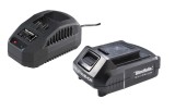 Set starter acumulator 18V Li-Ion 2,0 Ah cu &icirc;ncărcător rapid Westfalia
