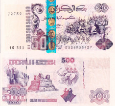 ALGERIA 500 dinars 1998 UNC!!! foto