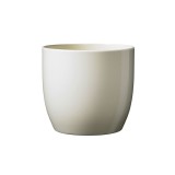 Masca ghiveci Basel, rotunda, ceramica, crem, D 13 cm