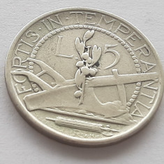 57. Moneda San Marino 5 lire 1931 , Argint 0.835 (tiraj 50.000 buc)