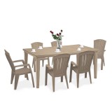 Cumpara ieftin Set mobilier de grădină Futorini 6+1 cappuccino