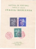 AMS @ - CARTON FILATELIC CU TREI VALORI LP 131 1939, STRAJA TARII SF. GHEORGHE, CU PRILEJUL PARTIDEI DE FOTBAL ITALIA-ROMANIA, stampila speciala