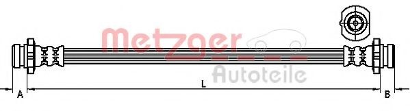 Conducta / cablu frana NISSAN NAVARA (D40) (2004 - 2016) METZGER 4111272