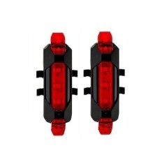 Set 2 lumini LED, stopuri pentru bicicleta, 15 lumeni, incarcare USB, 4 moduri de iluminare
