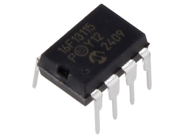 Microcontroler PIC 32MHz EUSART GPIO I2C ICSP SPI THT