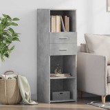 VidaXL Dulap &icirc;nalt, gri beton, 40x42,5x124 cm, lemn prelucrat
