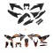 Kit carene KTM 2024 culoare negru UFO + Grafica personalizata CADOU
