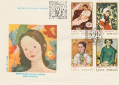 1986 Romania - FDC Reproduceri de arta - N. Tonitza (varietate 1 plic), LP 1151