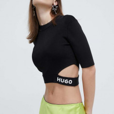 HUGO pulover femei, culoarea negru, light 50508600
