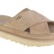 Papuci flip-flop UGG Goldenstar Cross Slide 1137910-DRI bej