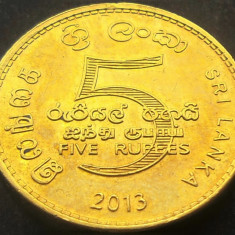 Moneda 5 RUPII - SRI LANKA, anul 2013 * cod 1476 = A.UNC