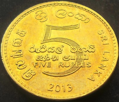 Moneda 5 RUPII - SRI LANKA, anul 2013 * cod 1476 = A.UNC foto