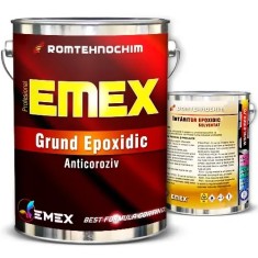 Pachet Grund Epoxidic Anticoroziv "Emex" - Rosu - Bid. 4 Kg + Intaritor 0.60 Kg