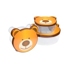 Caserola pentru alimente, set 4 bucati, Forma Ursulet, ATU-081473