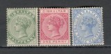 Gibraltar.1886/89 Regina Victoria filigran 1 3 buc. SG.1