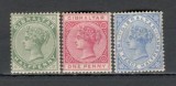 Gibraltar.1886/89 Regina Victoria filigran 1 3 buc. SG.1, Nestampilat