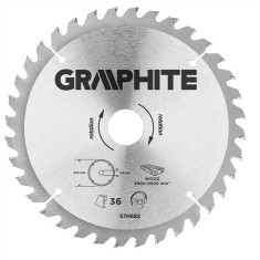 Panza ferastrau circular 36 dinti varfuri HM 205x30mm GRAPHITE 57H682 HardWork ToolsRange