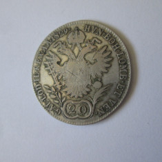 An rar! Austro-Ungaria/Boemia/Lombardia/Venetia 20 Kreuzer 1829 B argint