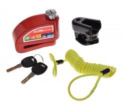 Lacat pentru disc cu alarma, On/Off, culoare rosu Cod Produs: MX_NEW AZ9061 foto