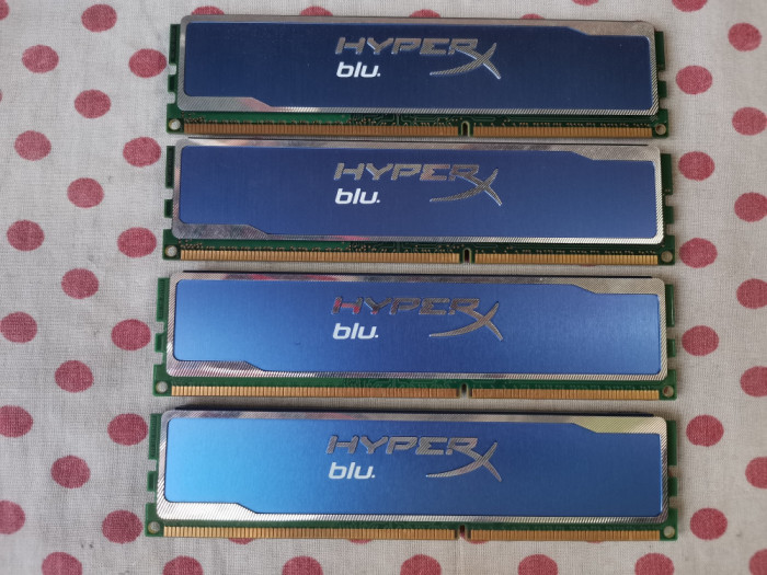 Kit Dual Channel Memorie Ram HyperX BLU 8 GB (4X2) DDR3 1600 Mhz