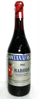 Z 23, VIN BAROLO FONTANAFREDA DOCG, Recoltare 1982 CL 75 GR. 13 foto