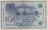 GERMANIA 100 marci 1908 serie verde VF+!!!