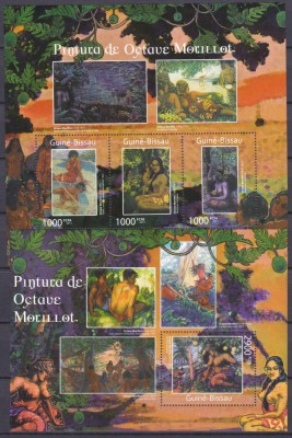 DB1 Pictura Guineea Octave Morillot stil Gauguin MS + SS MNH foto